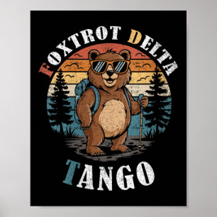 Póster Mujeres con Foxtrots Deltas Tangos Funny Bear V-ne