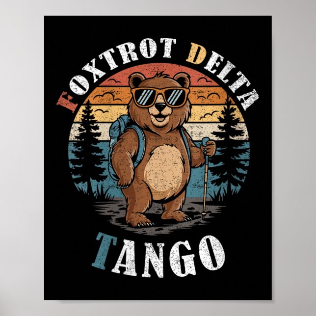 Póster Mujeres con Foxtrots Deltas Tangos Funny Bear V-ne (Frente)