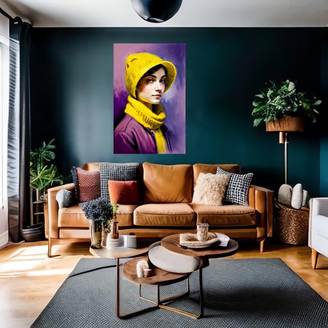 Póster Mujeres con gorra y bufanda amarillas | Poster de  (Subido por el creador)