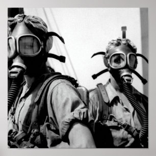 Póster Mujeres con máscaras de oxígeno - 1943
