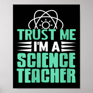 Póster Mujeres confían en mí, soy profesora de ciencia co
