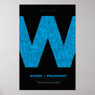 Póster Mujeres de filosofía - azul