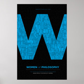 Póster Mujeres de filosofía - azul