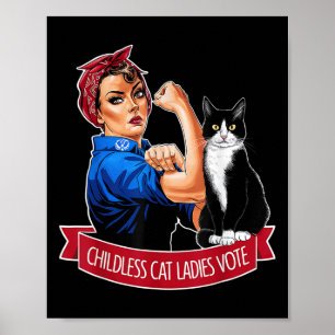Póster Mujeres De Gato Sin Hijos Votan A Rosie The Rivete