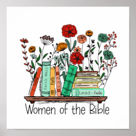 Póster Mujeres de la Biblia, cristianas florales