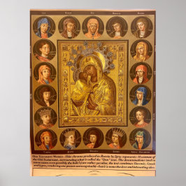 Póster Mujeres del Antiguo Testamento con Nuestra Señora