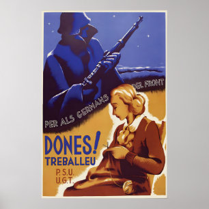 Póster ¡Mujeres del cartel de la Guerra Civil Española! T