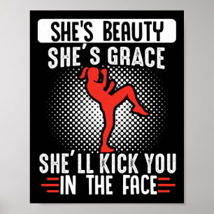 Póster Mujeres Divertidas Artes Marciales Muay Thai