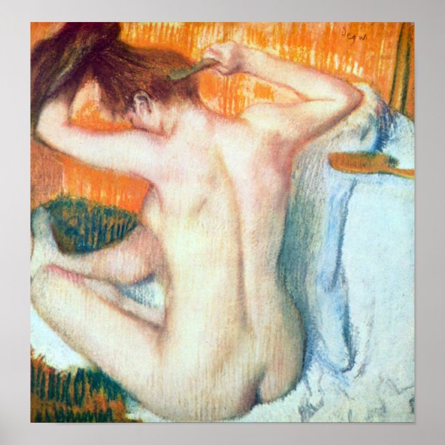 Póster Mujeres en el baño por Edgar Degas (Frente)