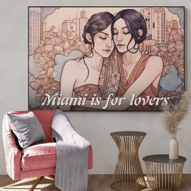 Póster Mujeres en el centro de Miami arrastrando a lesbia (Subido por el creador)
