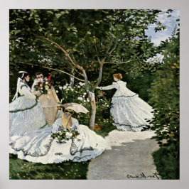 Póster Mujeres en el jardín de Claude Monet