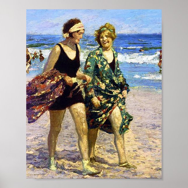 Póster Mujeres en el mar Edward Henry Potthast (Frente)
