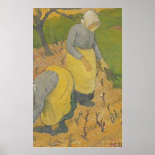 Póster Mujeres en el viñedo, 1890