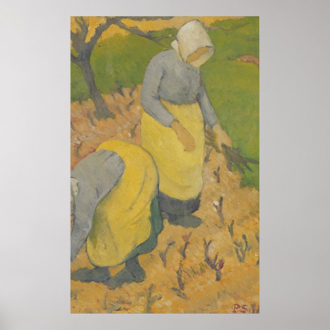 Póster Mujeres en el viñedo, 1890 (Frente)