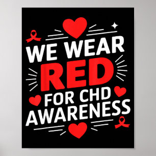 Póster Mujeres En Febrero Usamos Rojo Conciencia Chd Cora
