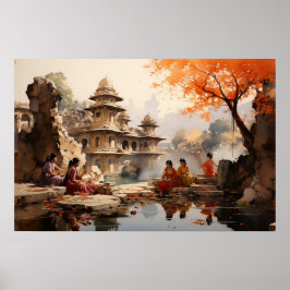 Póster Mujeres en la finca de verano de Raja