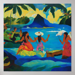 Póster Mujeres en Tahití