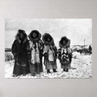 Mujeres esquimales en Alaska Fotografía