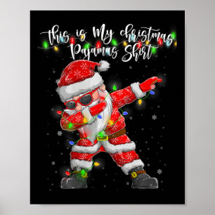 Póster Mujeres Este Es Mi Navidad Pajama Xmas Luces Dab