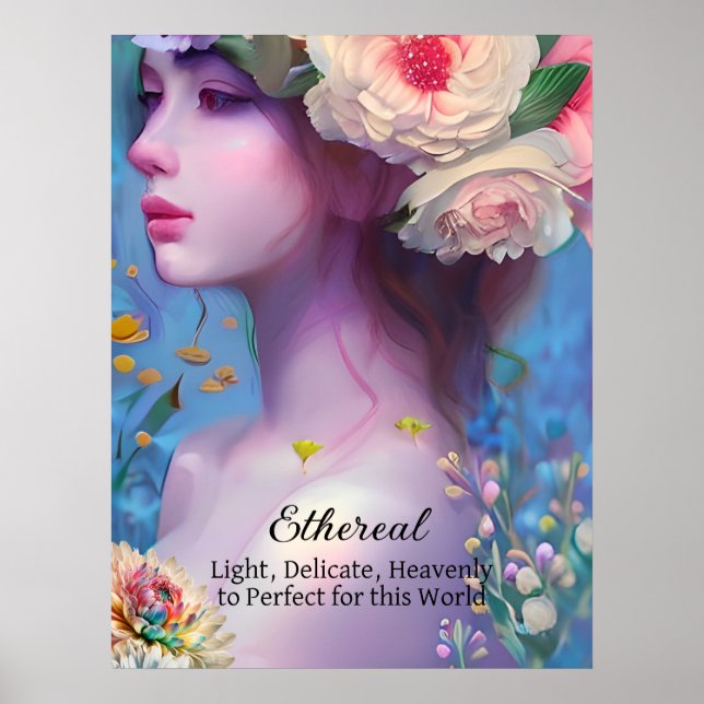 Póster Mujeres etéreas, guía espiritual, ángel, hadas (Frente)