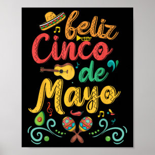 Póster Mujeres Feliz Cinco De Mayo Fiesta Fiesta Mexicana