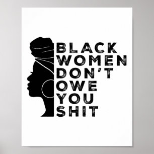 Póster Mujeres Feministas Negras Derechos Mujeres Negras