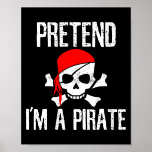 Póster Mujeres Fingen Ser Un Pirata - Cráneo Divertido Pe