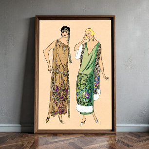 Póster Mujeres flapper vintage