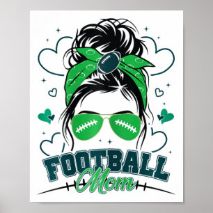 Póster Mujeres Fútbol Mamá Lío Moño Fútbol Amor Fútbol Ju