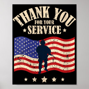 Póster Mujeres Gracias Por Su Servicio, Veterano V-neck