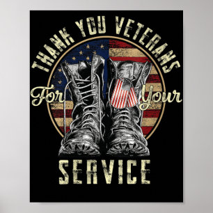 Póster Mujeres Gracias Veteranos Por Su Veterano De Servi