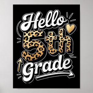 Póster Mujeres Hola 5º Quinto Grado Leopardo Profesora Es