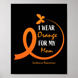 Póster Mujeres Hombres Niños Que Uso Naranja Para Mi Mamá