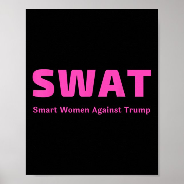 Póster Mujeres inteligentes contra Trump (Frente)
