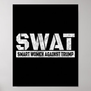Póster Mujeres Inteligentes Contra Trump Divertidas Anti-
