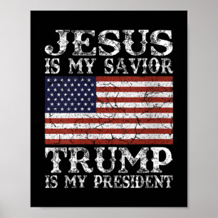 Póster Mujeres Jesús es mi salvador Trump es mi president
