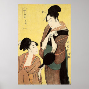 Póster Mujeres jugando con el espejo
