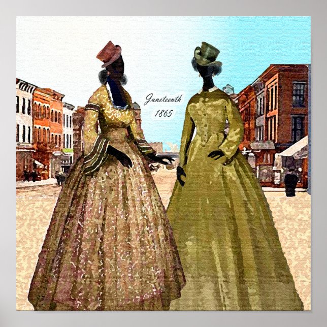 Póster Mujeres Libres el Día de la Libertad • Juneteenth  (Frente)