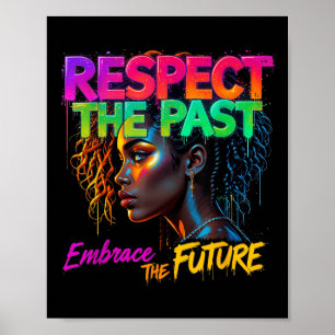 Póster Mujeres Mes de la Historia Negra Respetar el Pasad