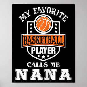 Póster Mujeres mi jugador favorito de baloncesto me llama