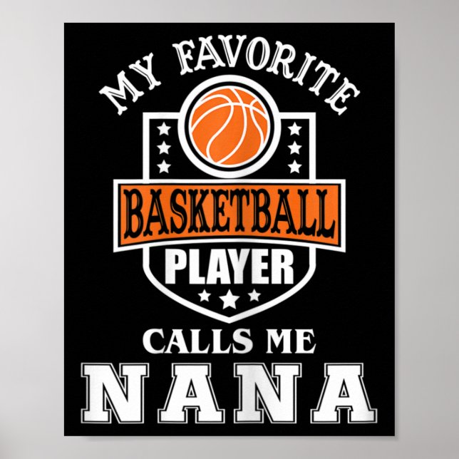 Póster Mujeres mi jugador favorito de baloncesto me llama (Frente)