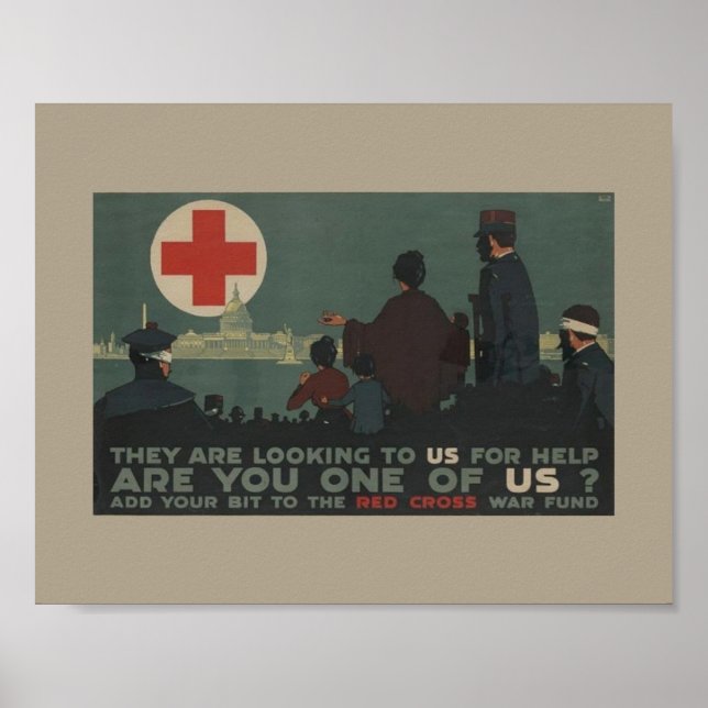 Póster Mujeres militares Primera Guerra Mundial Fondo de  (Frente)