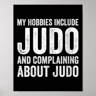 Póster Mujeres Mis pasatiempos incluyen Judo Divertido Ju