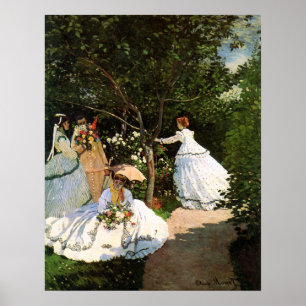 Póster Mujeres Monet en la Poster del Jardín