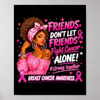 Póster Mujeres Negras Africanas Rosa Conciencia del Cánce