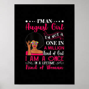 Póster Mujeres Negras Agosto Regalos De Cumpleaños Soy Un