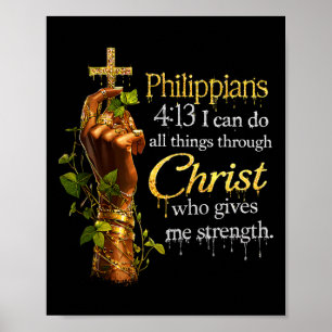 Póster Mujeres Negras Dios Fe Cristiana Africana Melanina