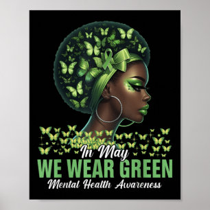 Póster Mujeres Negras En Mayo Usamos Awa De Salud Mental 