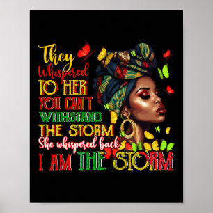 Póster Mujeres negras Melanin Africa Black History Month