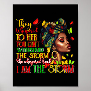 Póster Mujeres Negras Melanina Africana Mes de la Histori